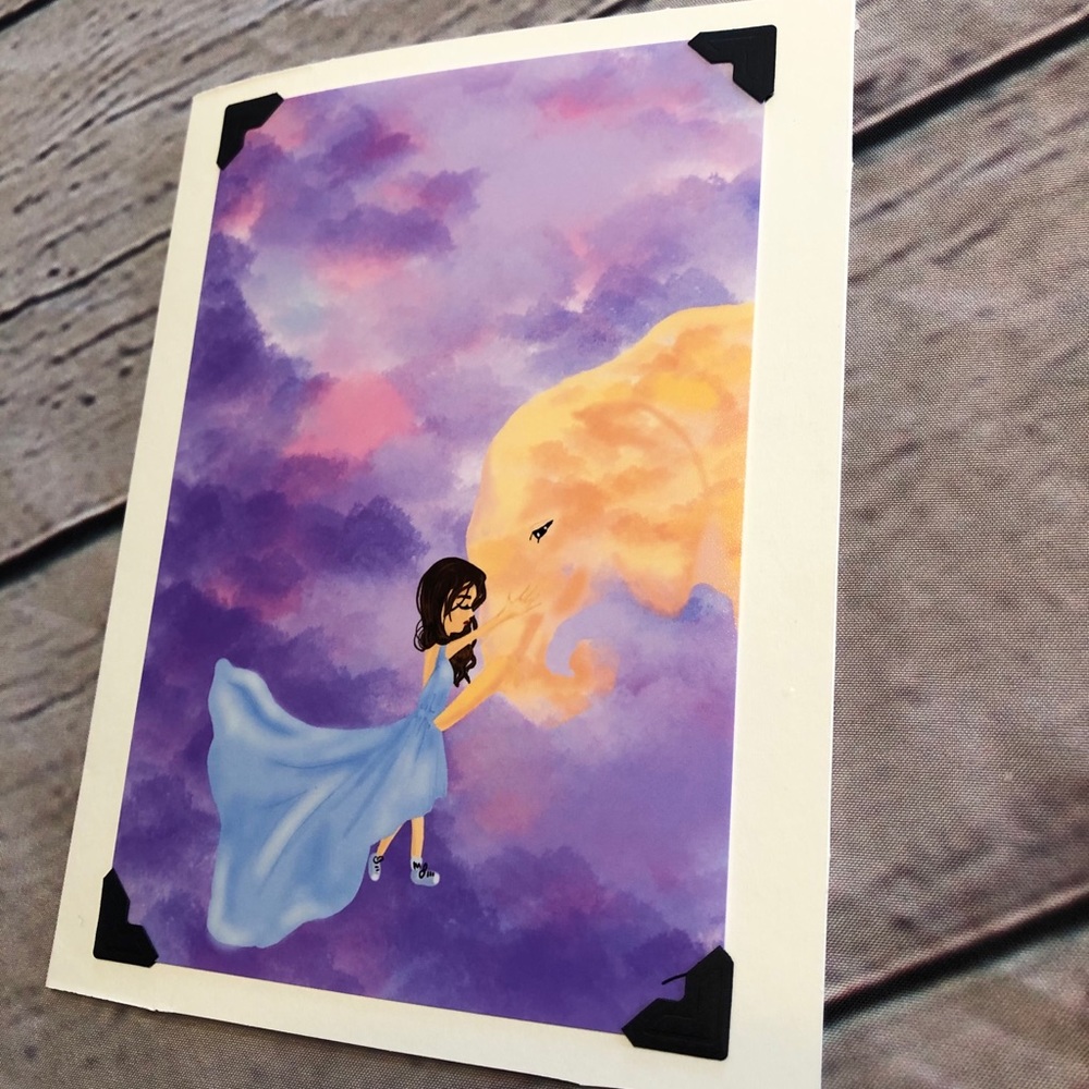 Greeting card ~daydreams~ elephant 🐘 clouds ☁️ - Picture 1 of 6